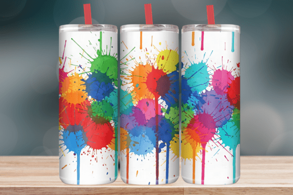Colorful Paint Splash Drip Abstract Art