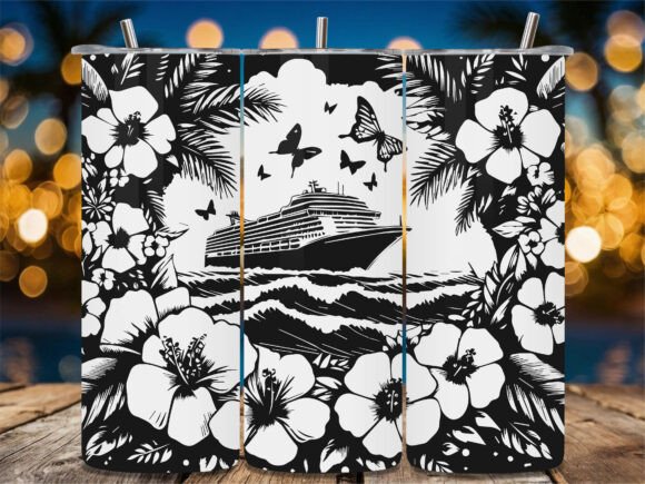 Hibiscus Floral Cruise Art: Graphics for Crafts & Branding