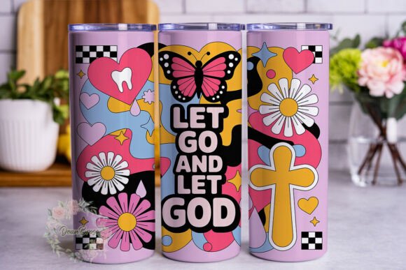 Let Go Let God Religious 20oz Tumbler Graphics