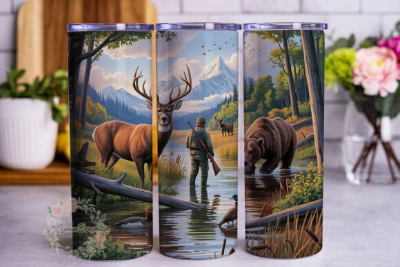 Majestic Wildlife Forest 20oz Tumbler Graphics