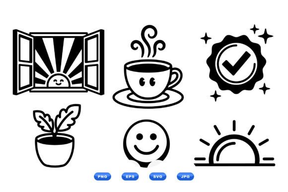 Minimal Sunrise Icon Pack: A Designer’s Take for Embroidery Projects