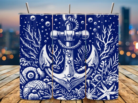 Nautical Anchor Shells: Graphics for Crafts & Design