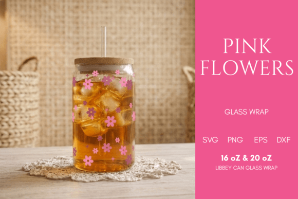 Pink Flower Libbey Glass Wrap: Graphics & Tumbler Wraps Review