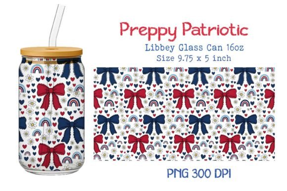 Preppy Patriotic Graphics for Craft Branding