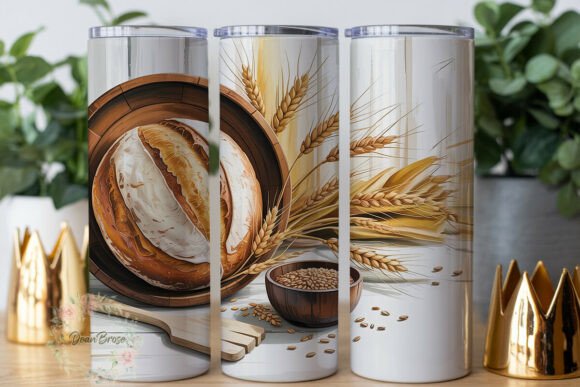 Rustic Sourdough Baking 20oz Wrap for Tumbler Wraps
