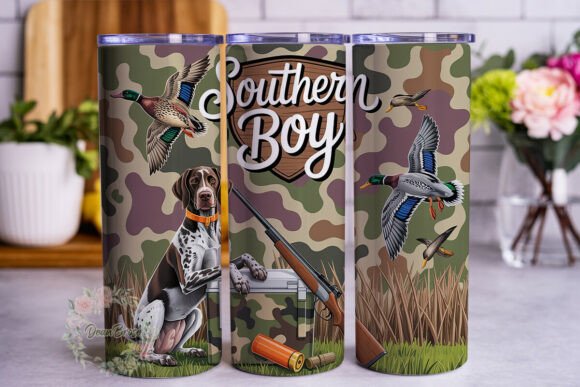 Southern Boy Hunting Dog Tumbler Wrap