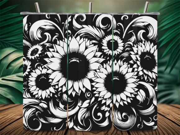 Sunflower Filigree Scroll: Graphics for Crafts