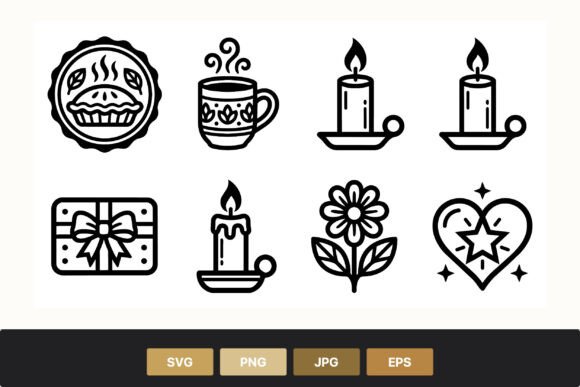 Winter Holiday Black Icons: Graphics and Illustrations Review